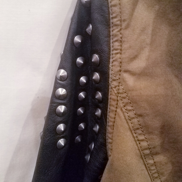 Volcom Pick me Stud Faux Leather Cloth Moto NWOT - Picture 4 of 8